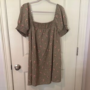 Forever 21 Olive Floral Mini Dress